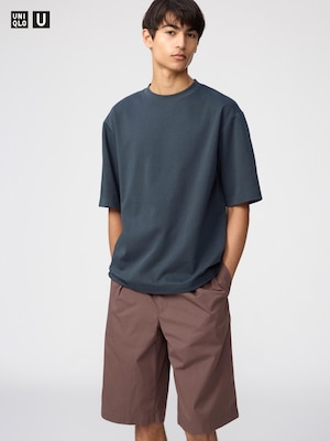 エアリズムコットンオーバーサイズTシャツ/5分袖