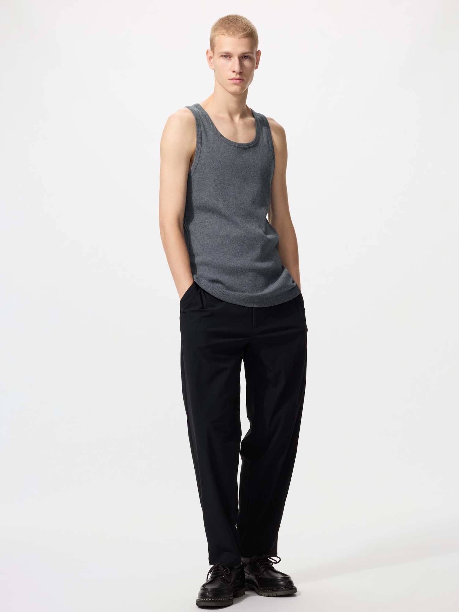 MEN ドライカラーリブタンクトップ | UNIQLO UNIFORM