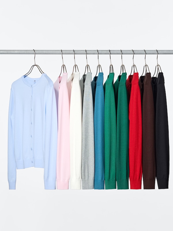 UVカットクルーネックカーディガン