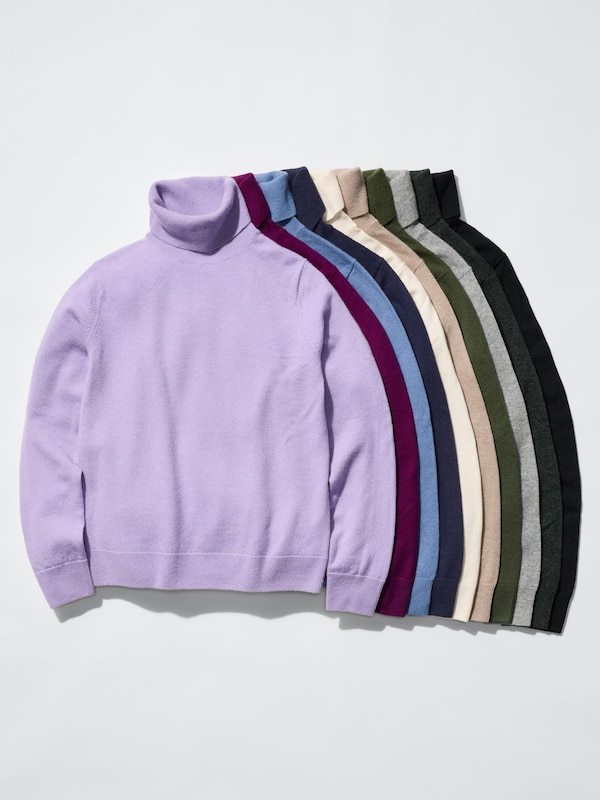 カシミヤタートルネックセーター