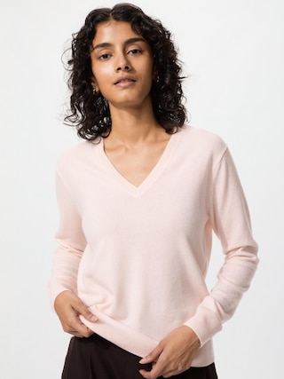 カシミヤVネックセーター