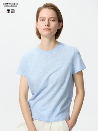 リネンクルーネックT