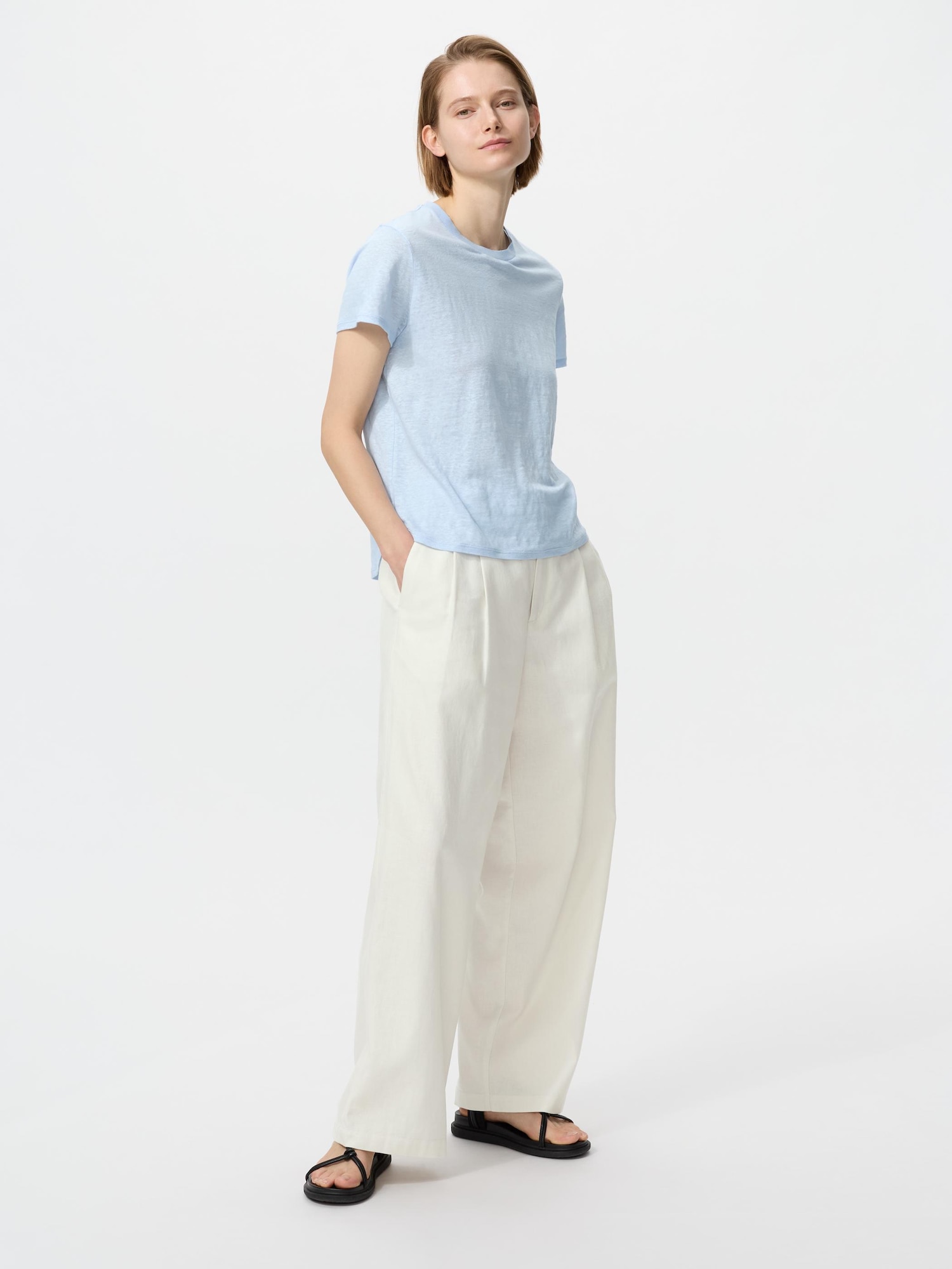 リネンクルーネックT