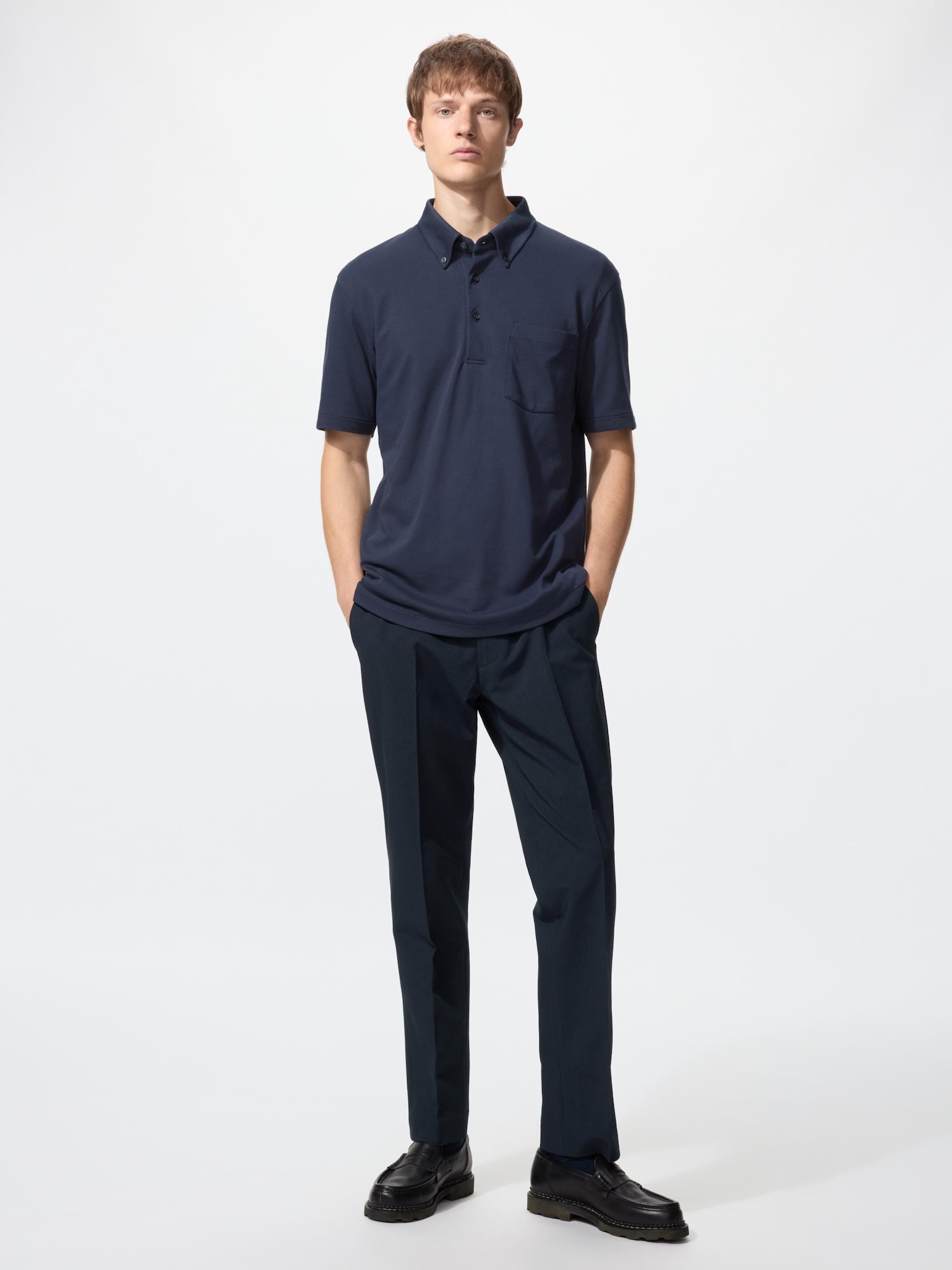 UNIQLO 新品　ネイビーポロシャツ4枚 ボタンダウン 定価1枚2990円 ボタンダウンポロシャツの関連商品 | ユニクロ