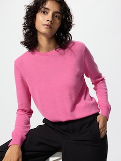 メリノクルーネックセーター