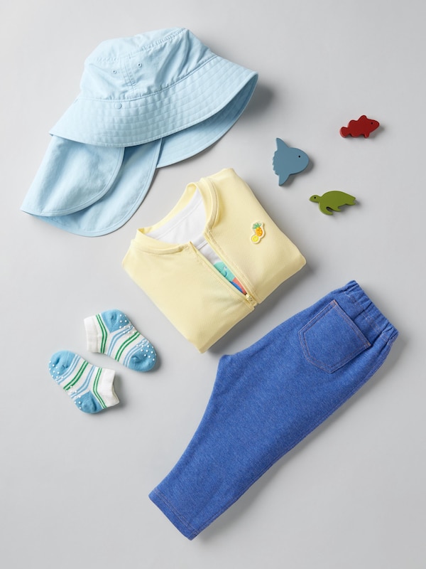 リラックスフィットレギンス/デニムライク/10分丈