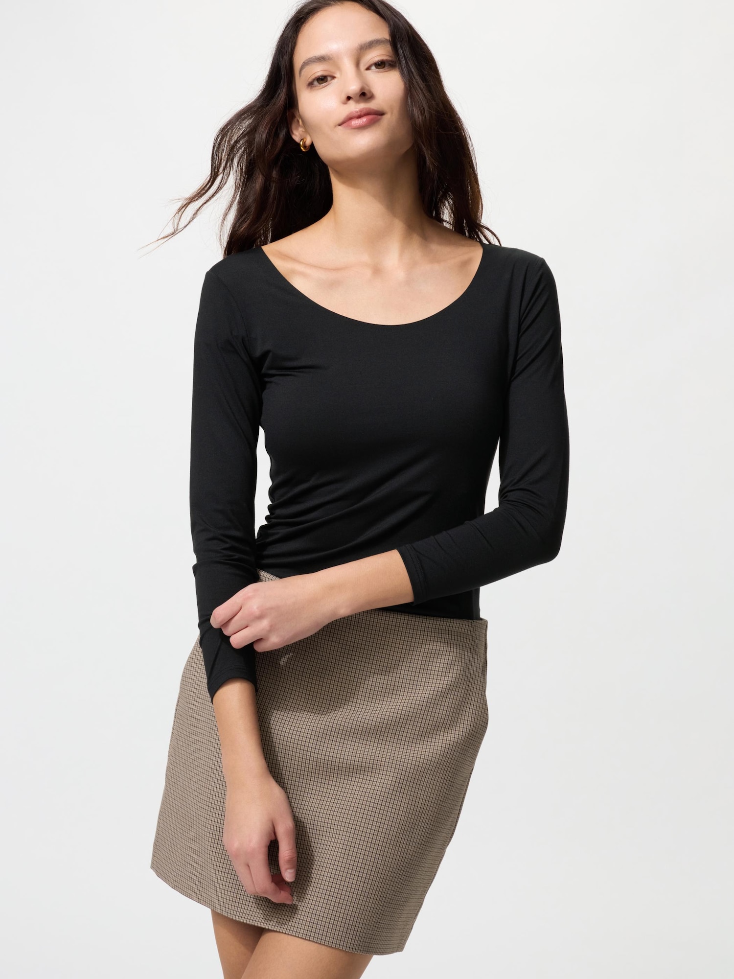 UNIQLO - ユニクロWOMENヒートテックUネックT半袖3XLサイズ：ネイビー／抗菌 UNIQLO（ユニクロ）の「ヒートテックUネックT（8分袖）（その他