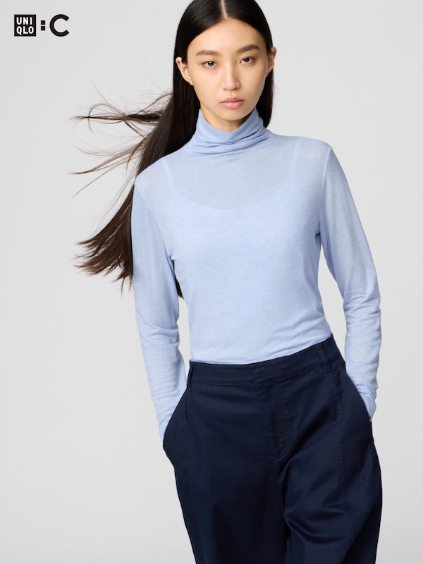 極暖ヒートテックカシミヤブレンドタートルネックT