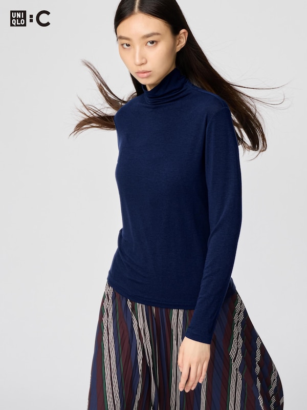 極暖ヒートテックカシミヤブレンドタートルネックT