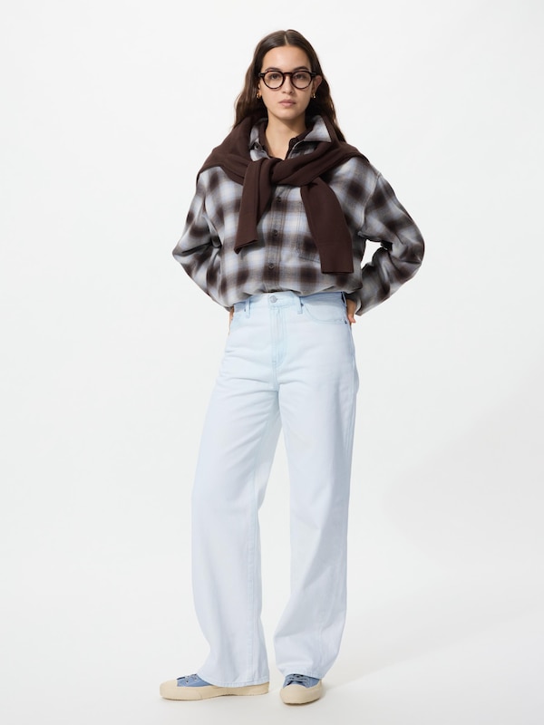 ワイドストレートジーンズ/丈長め