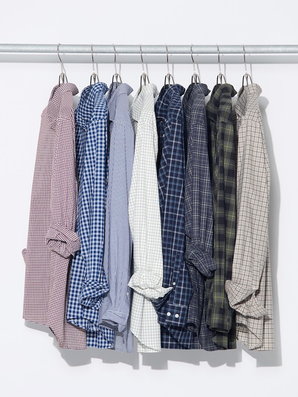 ブロードシャツ/チェック/ボタンダウン