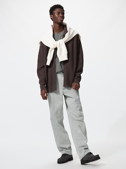 ワイドストレートジーンズ/丈長め