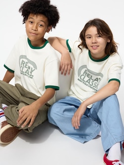 エアリズムコットングラフィッククルーネックTシャツ