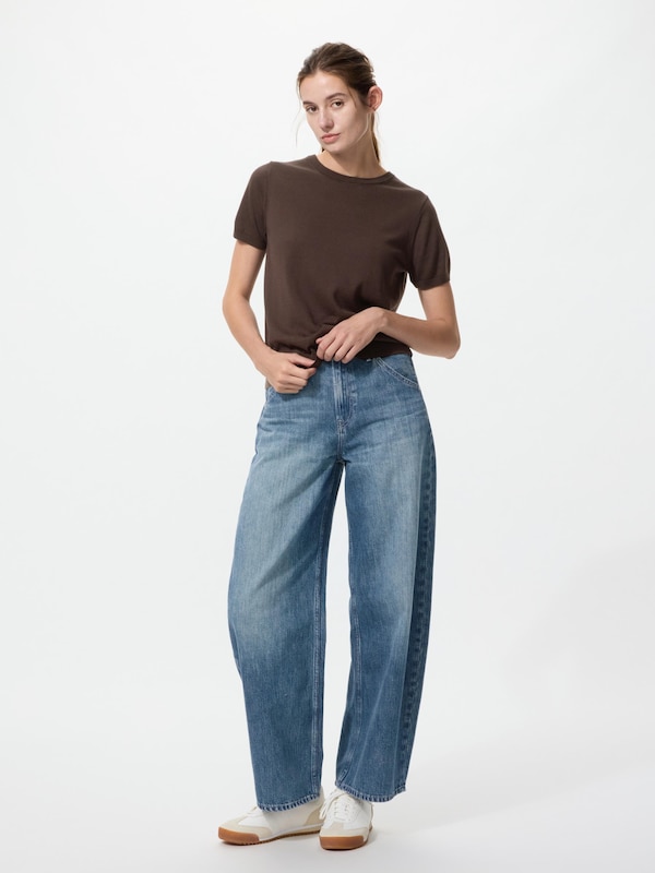 UVカットクルーネックセーター半袖