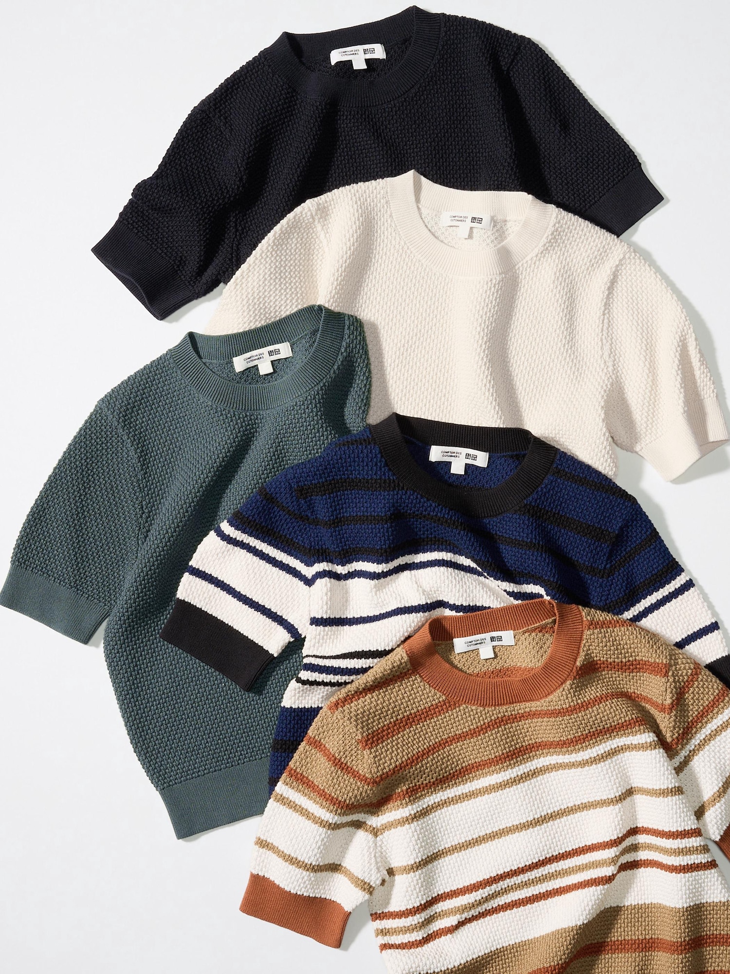 ユニクロ公式 | コットンポップコーンクルーセーター半袖