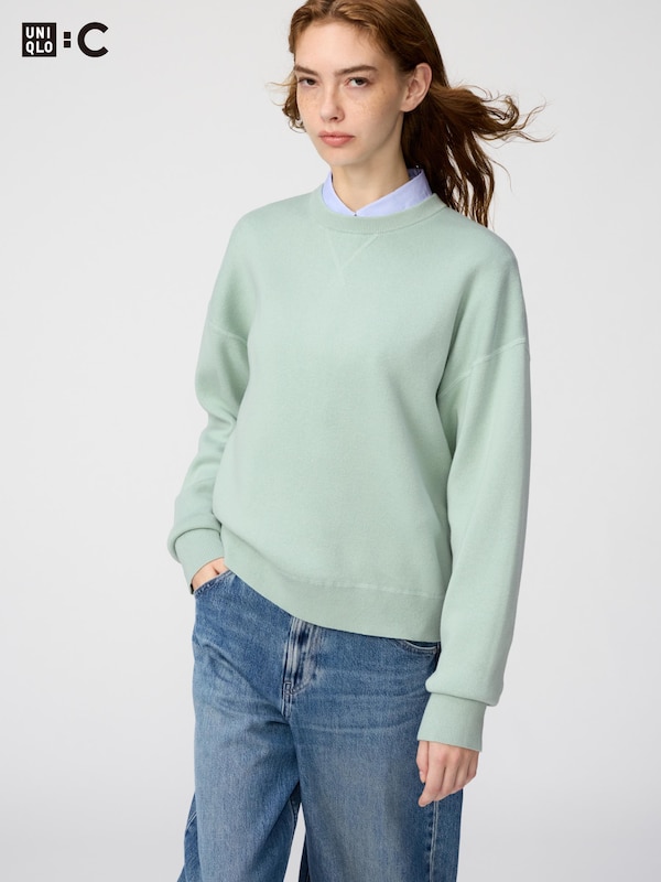 スムースコットンクルーネックセーター