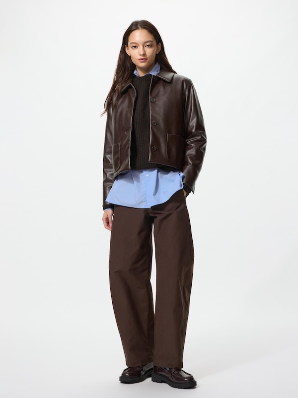 ジャージーバレルレッグパンツ