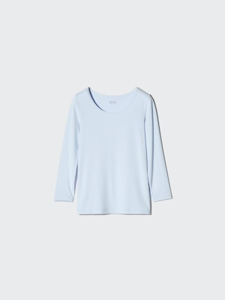 ヒートテックUネックTシャツ/9分袖