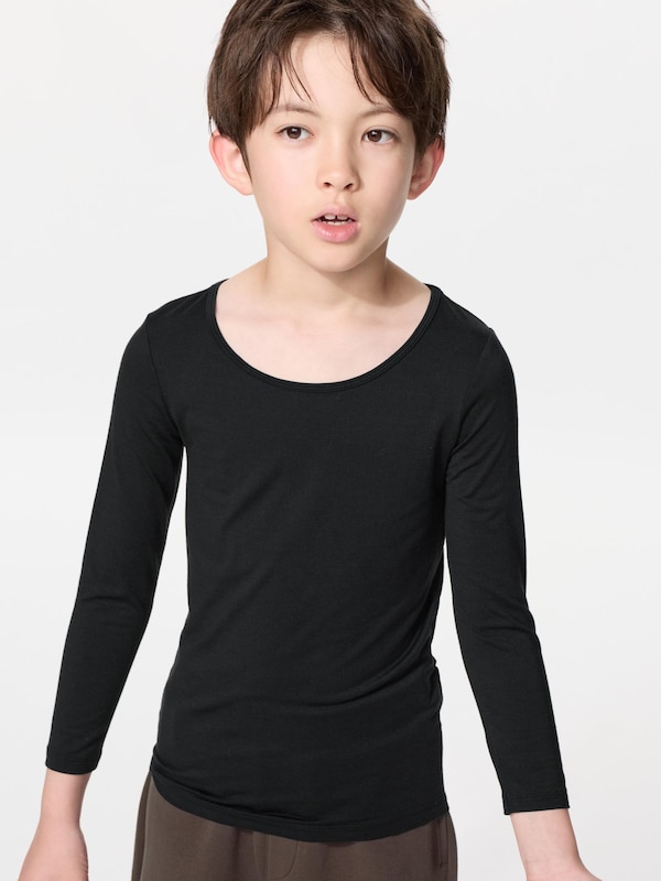 ヒートテックUネックTシャツ/9分袖