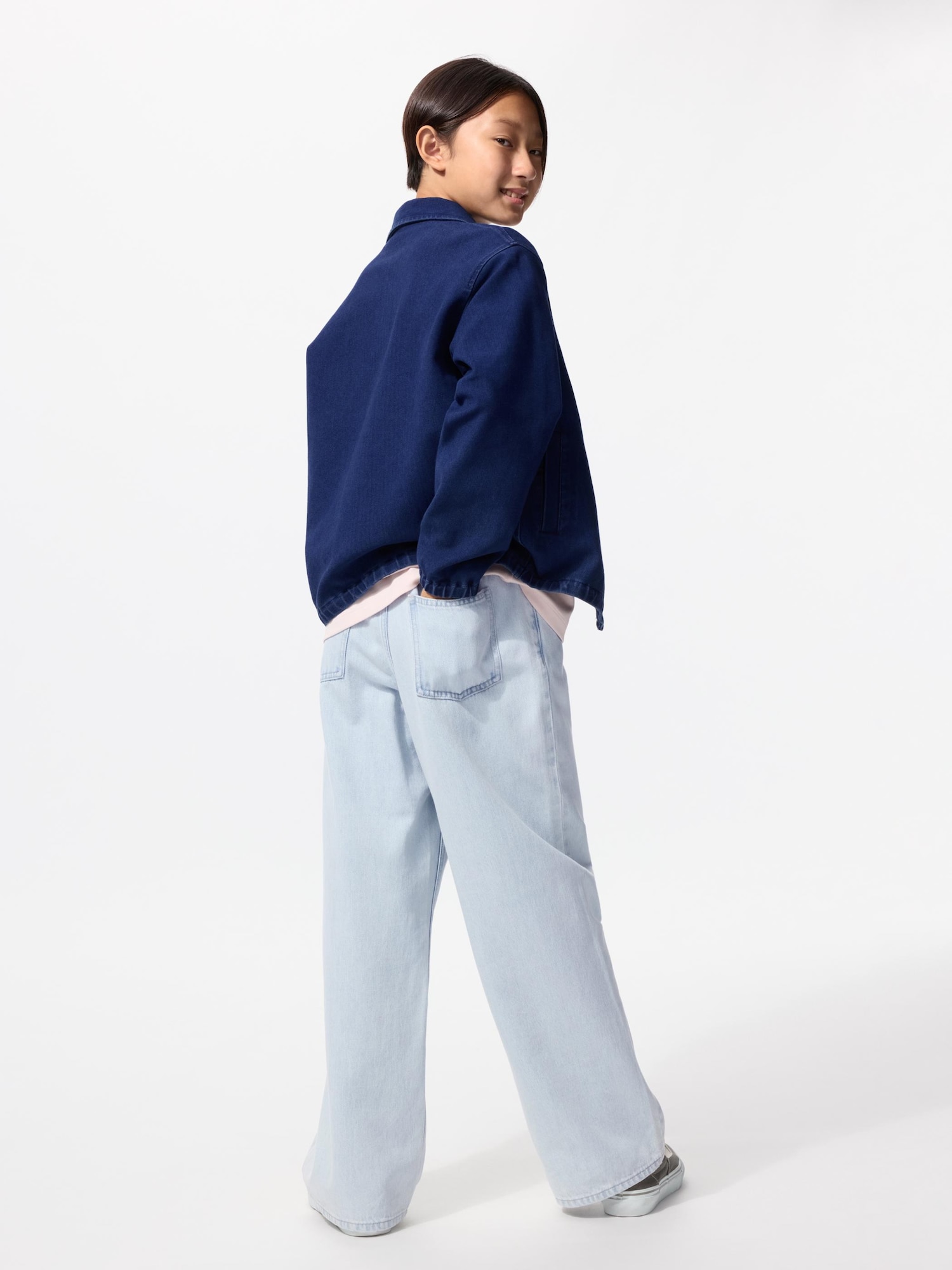 KIDS ワイドフィットジーンズ/ファスナー付 | UNIQLO UNIFORM
