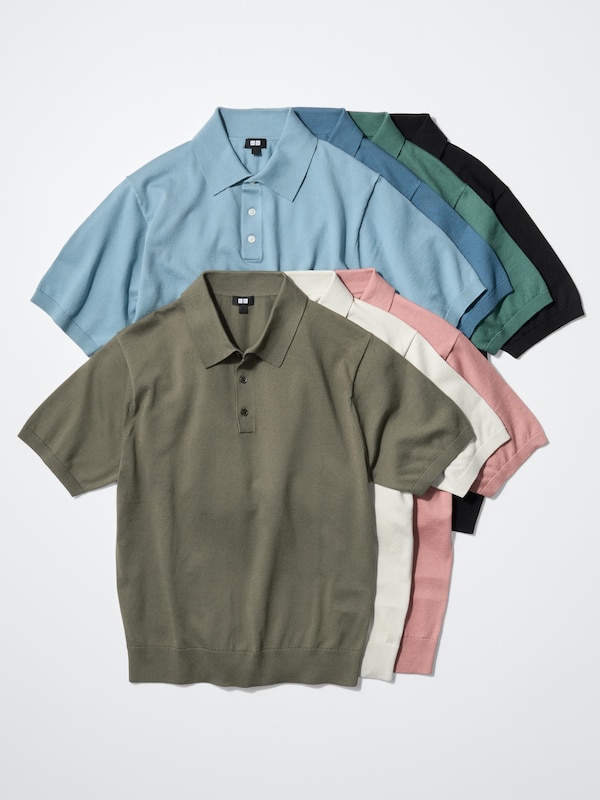 ウォッシャブルニットポロセーター