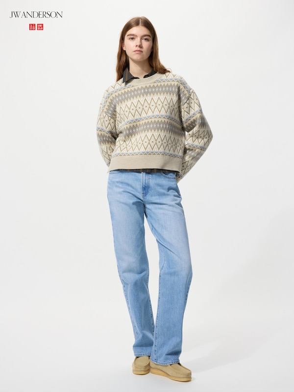 ストレートジーンズ/丈長め