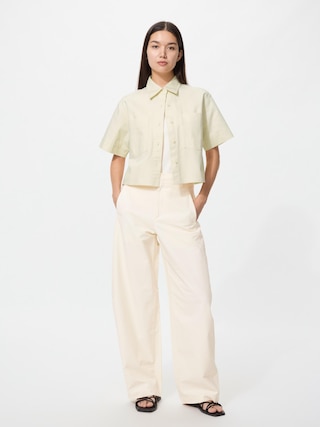 ジャージーバレルレッグパンツ/丈長め