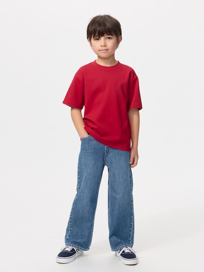 와이드 피트 청바지/패스너 없음