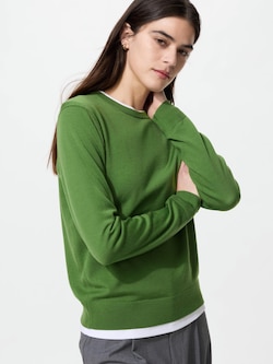 メリノクルーネックセーター