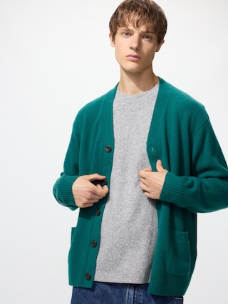 ラムVネックカーディガン