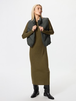 メリノブレンドワイドリブニットワンピース