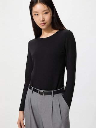 超極暖ヒートテッククルーネックT/長袖