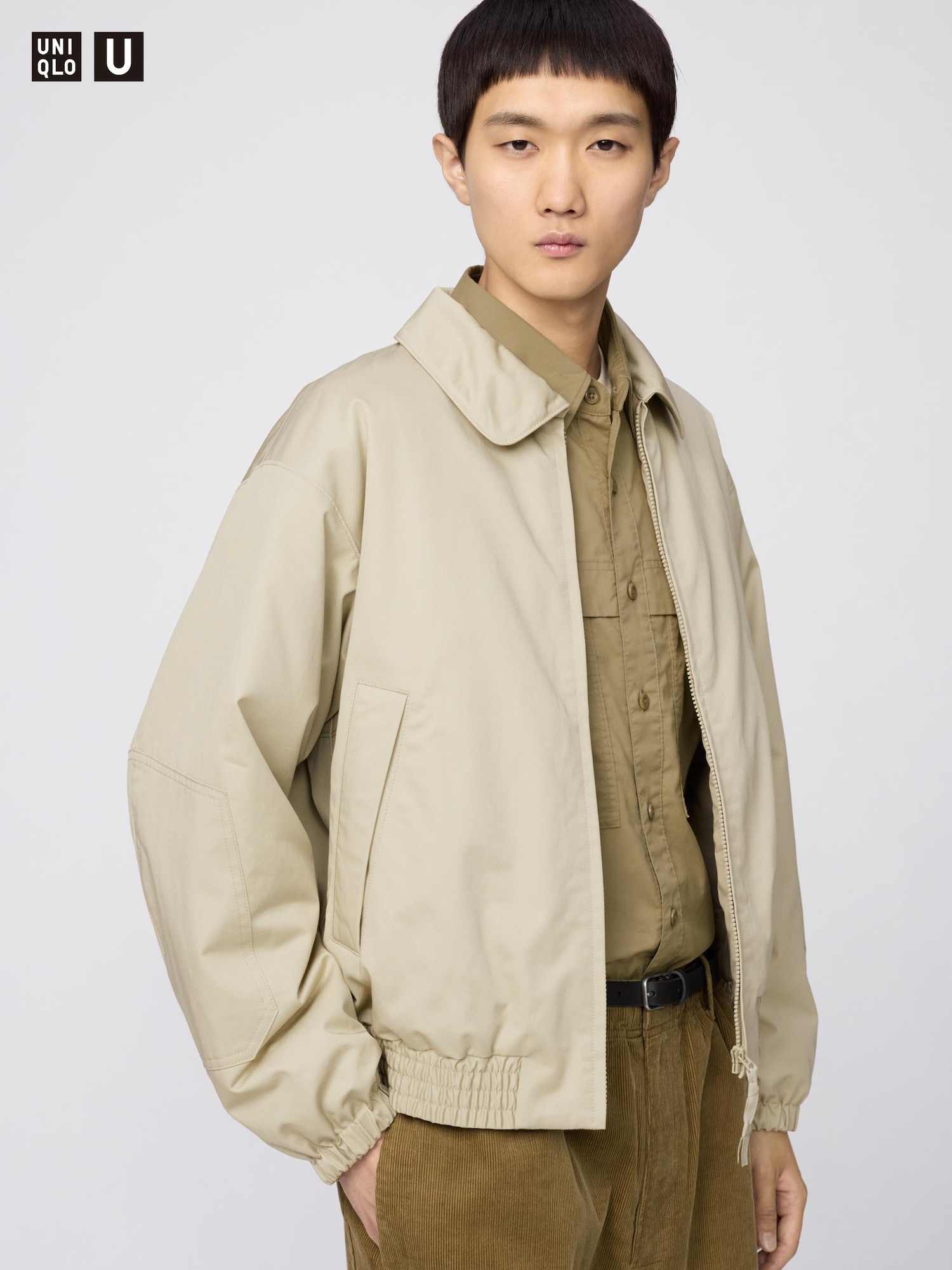 ユニクロパフテックリラックスジャケット　ベージュLサイズ　UNIQLO ユニクロ公式 | パフテックジャケット