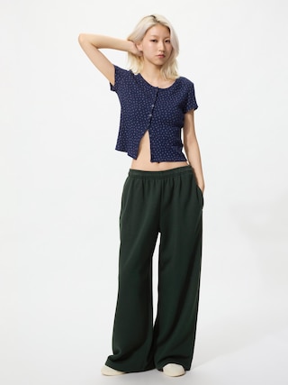 スウェットワイドパンツ