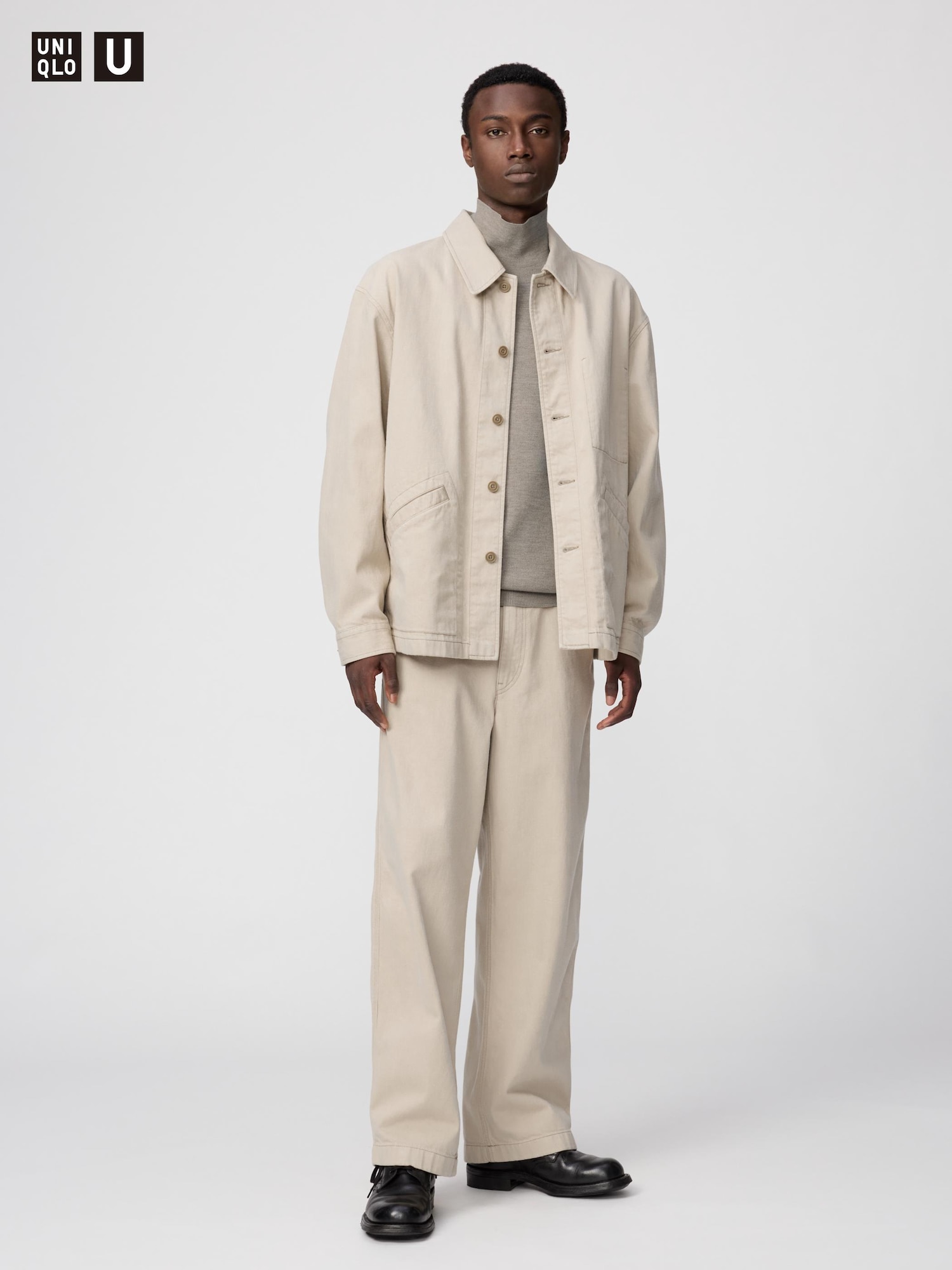 UNIQLO U ジップアップブルゾン ワイドフィットカラージーンズ セット UNIQLO U ジップアップブルゾン ワイドフィットカラージーンズ