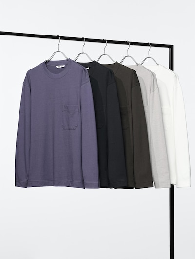 クルーネックTシャツ/長袖 3
