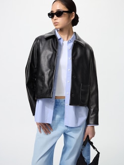 コーティングショートジャケット