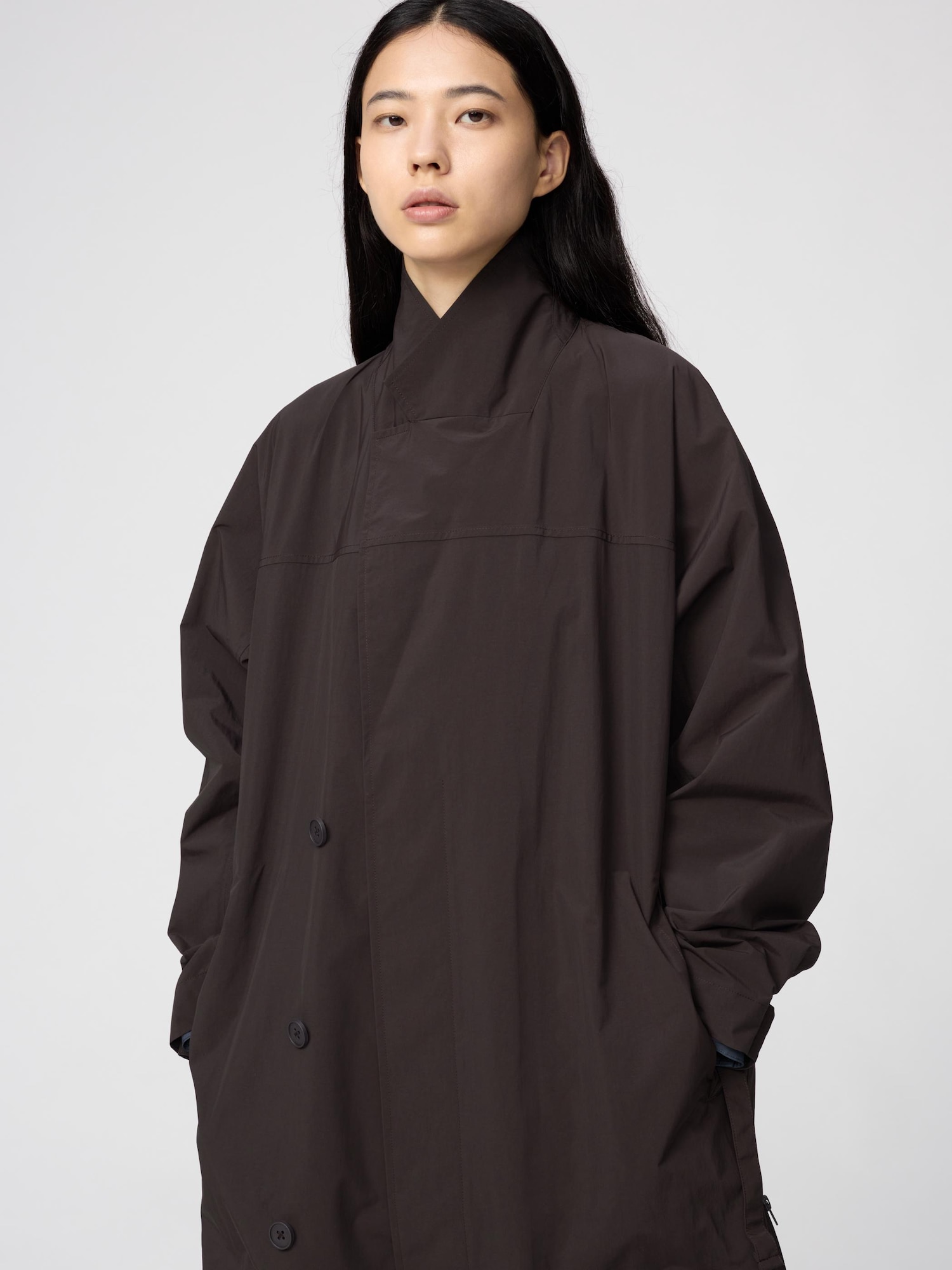 UNIQLO U コットンロングコート サイズXL ブラック　新品7,990円 UNIQLO U】絶対買いの最強コート コットンロングコート 〜全色
