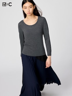 極暖ヒートテック カシミヤブレンド UネックT