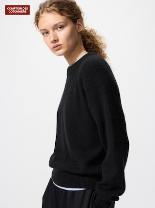 カシミヤクルーネックセーター