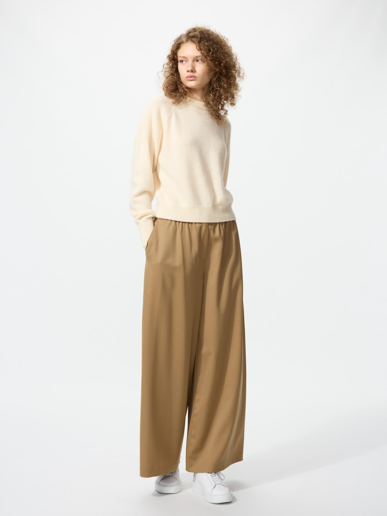 ユニクロ　カシミヤクルーネックセーター UNIQLO/ユニクロ カシミヤクルーネックセーター 14 レッド