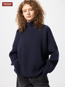 ラムハイネックセーター