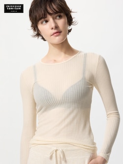 ヒートテックカシミヤブレンドポインテールT