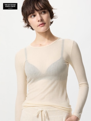 ヒートテックカシミヤブレンドポインテールT