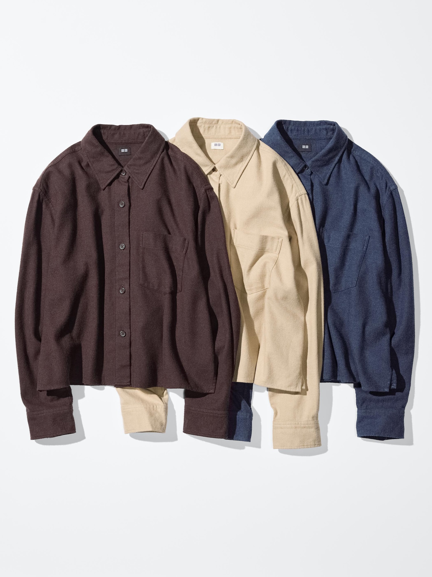 デコラpic 41点 ユニクロ公式 | フランネルボクシーシャツ