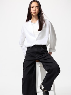 ブロードスタンドカラーシャツ/長袖