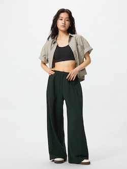 スウェットワイドパンツ/丈短め