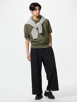 スウェットワイドパンツ/丈短め