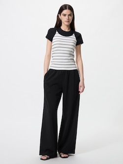 スウェットワイドパンツ/丈長め