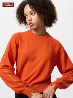 カシミヤクルーネックセーター